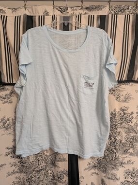 Vineyard Vines Soft Light Blue Relaxed Pocket Tee